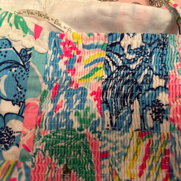 EUC. Lilly Pulitzer Jesse Romper, Pop Up Summer Remix Patchwork. Size 16 - Picture 7 of 9